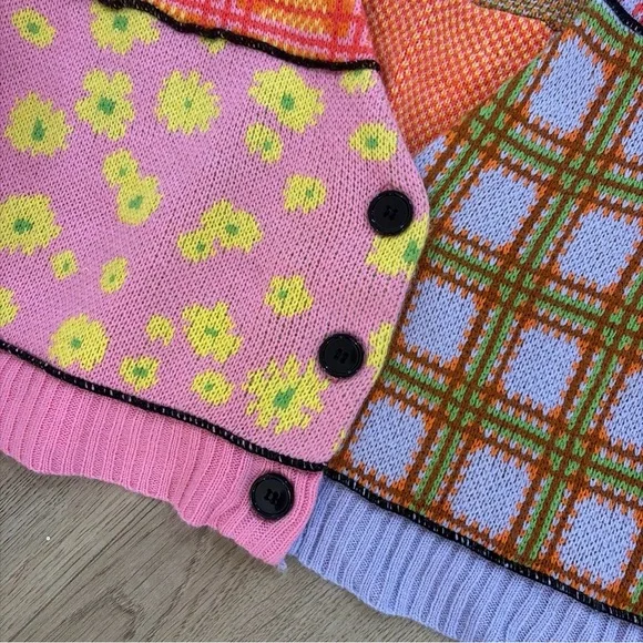 THE RAGGED PRIEST | Sweater Love Knit Cropped Cardigan Retro 90s Y2K Size M - Picture 4 of 5